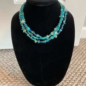 Vintage Multi-Strand Turquoise Beaded Necklace by Tica Rosa